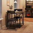 thumbnail image 4 of Dining Table Set for 2, Kitchen Table Set for 2, Dining Room Table Set with Upholstered Chairs, Square Kitchen Table Set for Small Space, Apartment, Studio, 4 of 9
