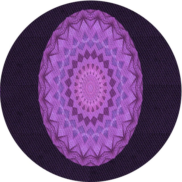 Ahgly Company Machine Washable Indoor Square Transitional Dark Orchid Purple Area Rugs, 3' Square