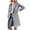 Grey, variant on IROINID Women's Casual Long Coat Notch Lapel Solid Color Trench coat Long Sleeve Outwear, Green