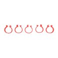 thumbnail image 4 of Poultry Feet Ring, Poultry Buckle Feet Ring Writable Reusable PP Plastic  For Chicken Red 25mm/1in, 4 of 8