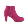 thumbnail image 3 of Unique Bargains Women's Side Zip Low Platform Block Heel Ankle Booties, 3 of 7
