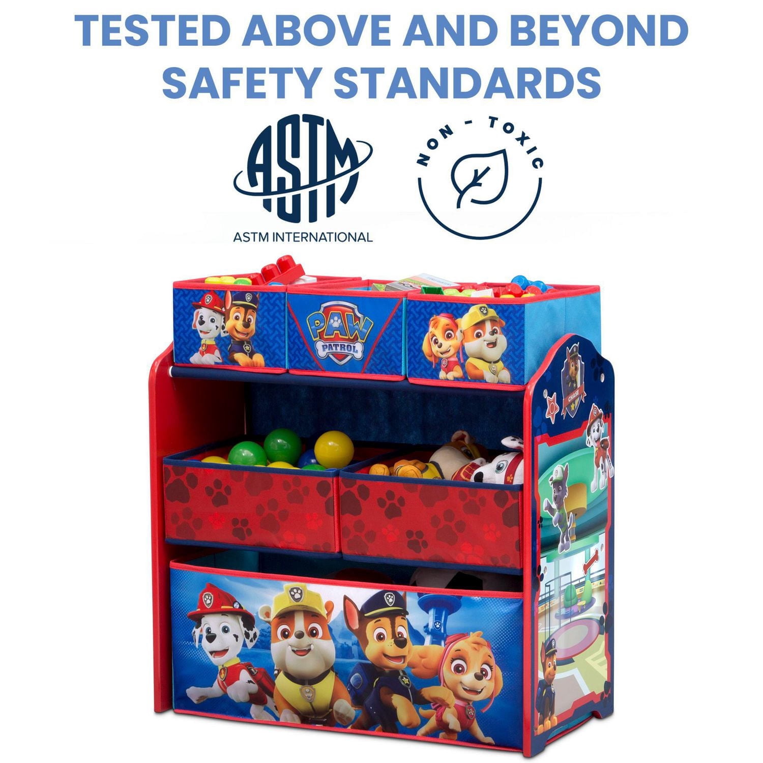 PAW Patrol Design & Store 6 Bin Toy Storage Organizer by Delta Children