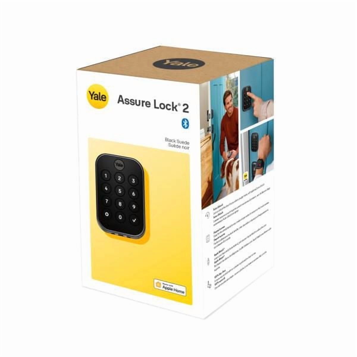 YALE Assure Lock 2 Key-Free Bluetooth Smart Deadbolt, Black Suede