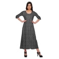 thumbnail image 1 of Moomaya Robes Imprimées à Manches 3/4 pour Femmes Vêtements Indiens Tunique Longue, 1 of 5