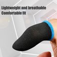 thumbnail image 3 of Baohd 2pcs Game Gloves Sweat-proof Elastic Gaming Screen Gloves Knitted Game Controller Sleeves, Black Blue, 3 of 8