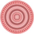 thumbnail image 1 of Ahgly Company Tapis Rond Lavable en Machine Intérieur Transitionnel Orange, 5 Pieds Rond, 1 of 7