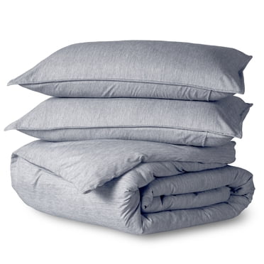 Bare Home Housse de Couette et Ensemble de Taies de Luxe - Premium 1800 Collection - Ultra Doux - Très Grand/Cal Très Grand, Bleu Minuit Chiné, 3 Pcs