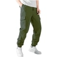 thumbnail image 2 of asjyhkr Mens Cargo Pants with Multi Pockets Elastic Waist Drawstring Jogger Hiking Work Sweatpants, 2 of 6