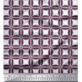 thumbnail image 1 of Soimoi Japan Crepe Satin Fabric Semi Circle & Square Geometric Decor Fabric Printed Yard 42 Inch Wide, 1 of 3