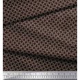 thumbnail image 2 of Soimoi Brown Velvet Fabric Square Geometric Print Fabric by Yard 58 Inch Wide, 2 of 3