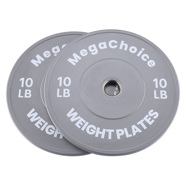 2 Pack Rubber Bumper Plates with 2 Inch Hole, IWF Color Coded Weight Plates for Barbell Strength Training, High Density Shock Absorbing Bumper Set for Home Gym, 10 15 25 35 45 lbs