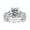 Silver, variant on Rings White Square Zircon Couple Ring Set for Women – 2-Piece Fashion Wedding Proposal Jewelry with Modern Square Design 2PCS