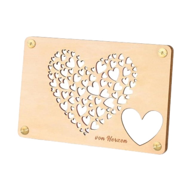 Elodie Wood Money Holder Handmade Money Gift Holder for Party NightStand Graduation Light Color