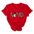 thumbnail image 4 of LSLJS Women's T-shirt Imprimé Arbre de Noël à Manches Courtes Col Rond Décontracté, 4 of 5
