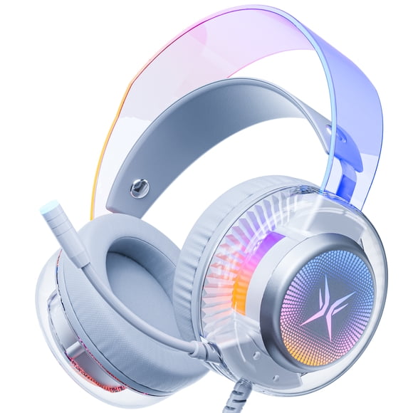 VEATOOL G5 Wired USB Gaming Headset,7.1 Surround Sound Gaming Headphones,Vibrant RGB - Game/Chat Balance, Over Ear Headphones with Noise Canceling Mic