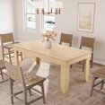 thumbnail image 4 of 63 Inch Rectangular Dining Table for 4-6 People, Sturdy Thick Leg Kitchen Table for Dining Room Home Office, 4 of 9