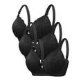 thumbnail image 1 of DecSea 3PC Women's Solid Color Steel Ring Oversized Gathering Underwear Daily Bra, 1 of 3