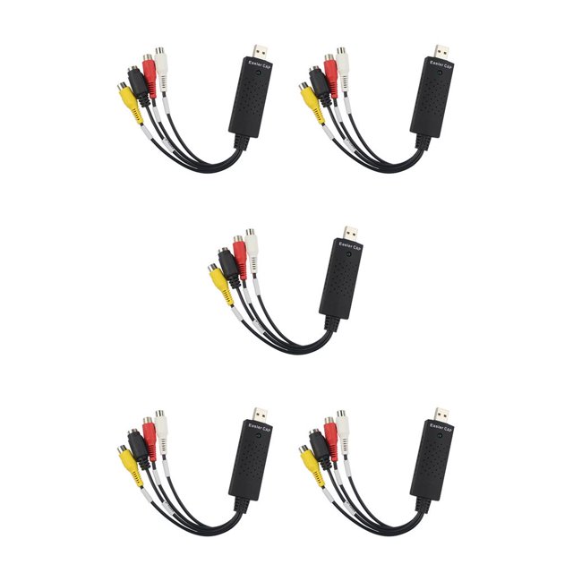 ZLight DVD VHS DVR Converter Video / Audio to Computer USB Adapter For Win10 8.8 * 2.8 * 1.8cm 5Set