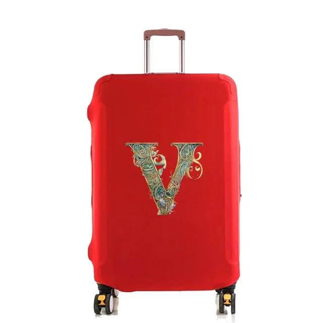 Luggage Dust Cover Pull-rod Case Protector Reusable for Washable 18-32inch Graphi Letter Printed Pattern Travel Accessories 8Graphic Letter V M