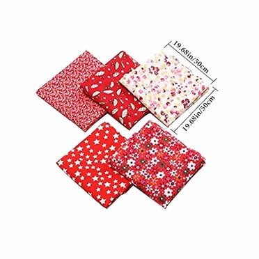 5-Piece Cotton Cloth Fabric Sewing Quilting Patchwork DIY Material Sewing Fabric Clothing Sewing Craft Fabric 50x50cm