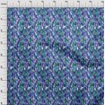 thumbnail image 4 of oneOone Velvet Medium Blue Fabric Abstract Watercolor Texture Sewing Craft Projects Fabric Prints By Yard 58 Inch Wide, 4 of 5