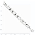 thumbnail image 2 of 925 Sterling Silver Poli Satinch X and O Bracelet, 2 of 2