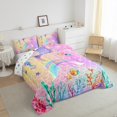 thumbnail image 3 of YST Mermaid Comforter Set Twin Size Rainbow Pink Mermaid Tail Printed Pattern Bedding Comforter Sets, Mermaid Fish Scale Bedding Set for Teens Girls Bedroom All Season(Rainbow,Queen 3Pcs), 3 of 6