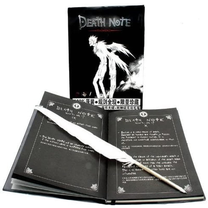 Death Note Notebook of Death By Light Yagami with Quill Pen