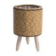 thumbnail image 4 of SSZMDLB 2Pcs Rattan Flower Pot, Flower Pot, Indoor Desktop Flowerpot, Woven Pot Potted Container, Triangular Support Flower Stand, Home Office Decor Planter for Succulents, Plants, 4 of 9