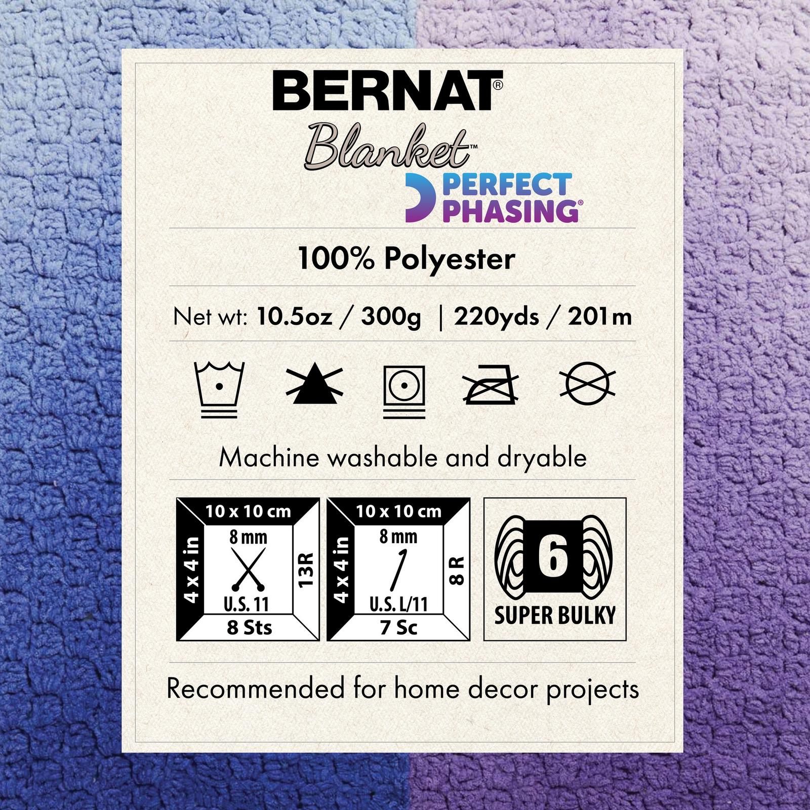 "Bernat® Fil de Phasage Parfait pour Couverture Polyester #6 Super Volumineux, 10,5 Oz/300 G, 220 Yards"