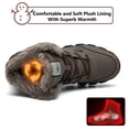 thumbnail image 3 of Bottes de Neige pour Hommes Femmes Imperméables Légères Chaussures de Randonnée Hiver Extérieur Chaudes Doublées de Fourrure Bottes de Randonnée, 3 of 6