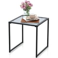thumbnail image 1 of Costway Table d'Appoint de Patio Extérieur 17 Pouces Table Basse d'Extrémité en Verre Trempé pour Porche et Jardin, 1 of 10