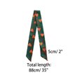 thumbnail image 2 of INSPIRE CHIC Women Ribbon Neckerchief Heart Pattern Narrow Hair Wrist Scarf Handle Wrap Green Heart S, 2 of 5