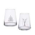 thumbnail image 1 of H-HOLIDAY TIME PL WC STEMLESS WINE GLASS WINTER PATTERN, 1 of 5