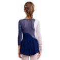 thumbnail image 2 of Ocealan Robe de Danse Ballet en Strass pour Filles Enfants Robe de Gymnastique Patinage Artistique Justaucorps de Danse Ballet Bleu Marine 8, 2 of 5