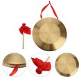 thumbnail image 3 of MasteelfCA 1 Set Traditional Percussion Copper gong Chinese Gong Hand Gong with Hammer, 3 of 7
