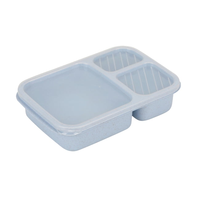yulier Lunch Bento Boîte à pour Enfants, 3 Compartiments Conteneurs à Lunch en Plastique, Conteneurs de Préparation de Repas Réutilisables avec Couvercles, Boîte Bento Scolaire Boîte de Pique-Nique Divisée, 9.3 Pieds' x 6.1 Pieds' x 2.2 Pieds', Bleu