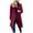 Wine, variant on Meichang Womens Notched Lapel Collar Double Breasted Pea Coat Winter Wool Blend Over Coats Long Jackets Plus Size