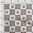 thumbnail image 1 of oneOone Cotton Poplin Fabric Floral Block Print Sewing Fabric BTY 42 Inch Wide, 1 of 4