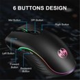 thumbnail image 3 of YOPTOP 2.4G Wireless Gaming Mouse,PENGXIANG Rechargeable Computer Gaming Mouse, 7 Breathing LED Light, 3 Adjustable DPI, Power Saving Mode Wireless Mouse for Windows Mac Laptop/PC/Notebook, 3 of 9