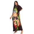 thumbnail image 4 of Oussum Robe Kaftan Longue Tribale Brun Foncé en Polyester Grande Taille pour Femmes, 4 of 7