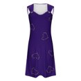 thumbnail image 4 of Penkiiy Robes de Printemps pour Femmes 2024 Décontractées Imprimées Amples Couleur Unie Col Rond Tempérament Élégantes Robes Dos Nu m Violet, 4 of 5