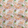 thumbnail image 1 of oneOone Polyester Spandex Dark Peach Fabric Florals Sewing Material Print Fabric By The Yard 56 Inch Wide, 1 of 4