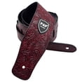 thumbnail image 2 of Adjustable Leather Guitar Strap Strap with Strap Clasp - Burgundy, as, 2 of 8