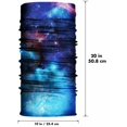 thumbnail image 3 of Blue Galaxy Face Balaclava Scarf Neck Rave Shield Sun Gaiter Headwear Mask, 3 of 8