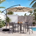 thumbnail image 2 of Costway Parasol Suspendu Déporté de 10 Pi avec Base pour Patio, Rotation à 360°, Beige, 2 of 10