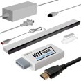 thumbnail image 1 of 4 in 1 Wii Replacement Cables Set, PORTHOLIC Wii AC Power Adapter + Wii to hdmi Converter+ Wired Motion Sensor Bar and Composite Audio Video Cable for Nintendo Wii, 1 of 7