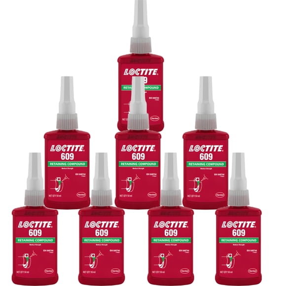 Loctite 609 High Strength Retaining Compound 50ml Pack of 8