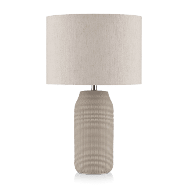Bouclair Taupe Patterned Ceramic Table Lamp