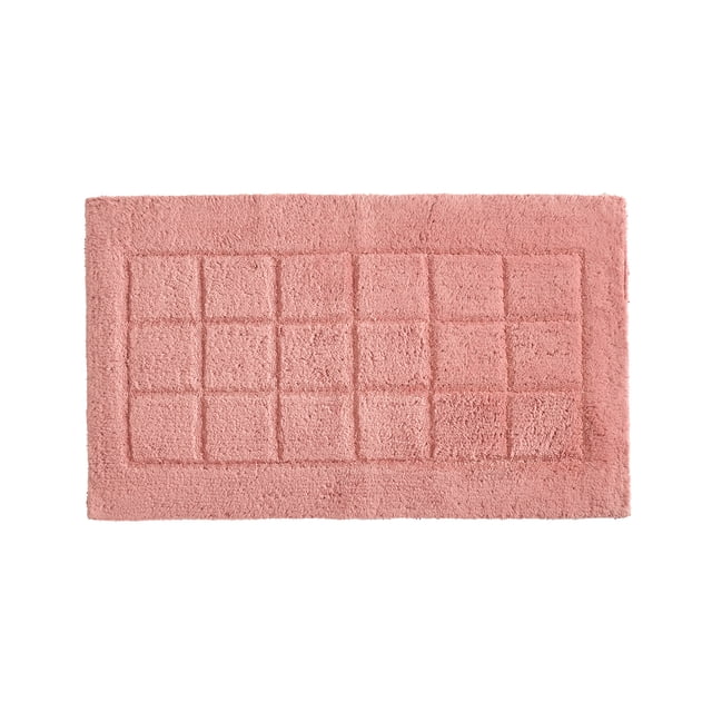 Martha Stewart Everyday 100% Cotton Tufted Reversible Bath Rug Pink Clay, 20" x 34"